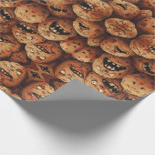 Schwarzes Halloween Geschenkpapier (Ecke)