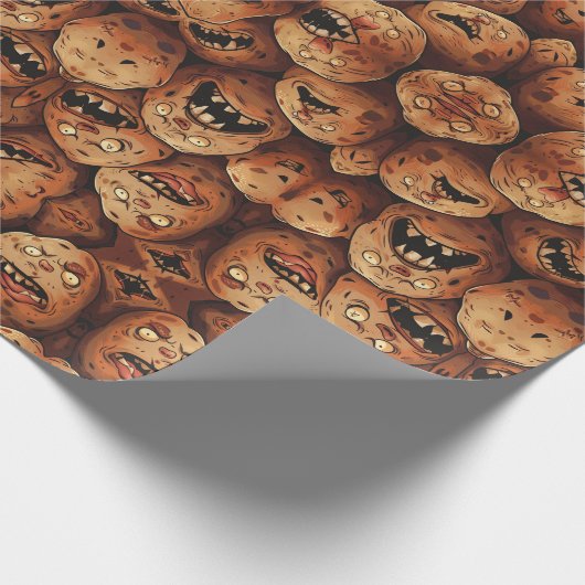 Schwarzes Halloween Geschenkpapier (Ecke)