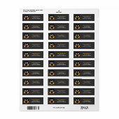 Schwarzes Halloween-Halloween-Labels (Vorne)