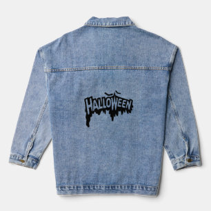 Schwarzes Halloween Jeansjacke