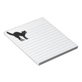 Schwarzes Halloween-Katzenweißbuch Silhouette Notizblock (angewinkelt)