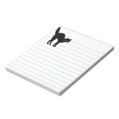 Schwarzes Halloween-Katzenweißbuch Silhouette Notizblock (Rotiert)