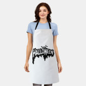 Schwarzes Halloween Schürze (Getragen)