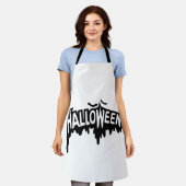 Schwarzes Halloween Schürze (Getragen)