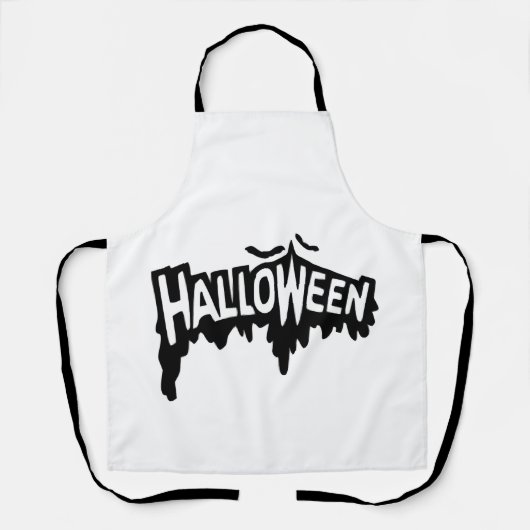 Schwarzes Halloween Schürze (Vorderseite)