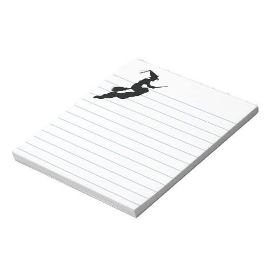 Schwarzes Halloween-Silhouette-Weißbuch Notizblock (Rotiert)