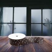 Schwarzes Halloween-Skull-Bone-Coffetmuster Ripsband