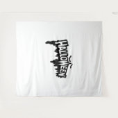 Schwarzes Halloween Wandteppich (Vorderseite (Horizontal))
