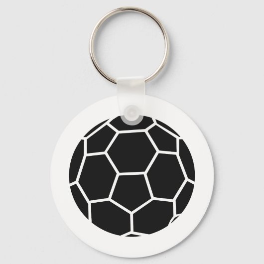 Schwarzes Handball-Symbol Schlüsselanhänger (Vorderseite)