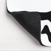 schwarzes Handballspielerlogo Mousepad (Ecke)