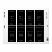 Schwarzes handgeschriebenes Seifenlabel (Vorne)
