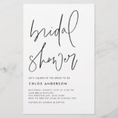 Schwarzes handgeschriebenes Skript-Brautparty lade (Vorderseite)