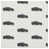 Schwarzes, handgezeichnetes Sketch-Gewebe der C7-K Stoff (Muster)