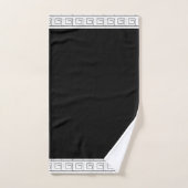 Schwarzes Handtuch Geo Trim Badhandtuch Set (Handtuch)