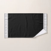 Schwarzes Handtuch Geo Trim Badhandtuch Set (Handtuch)