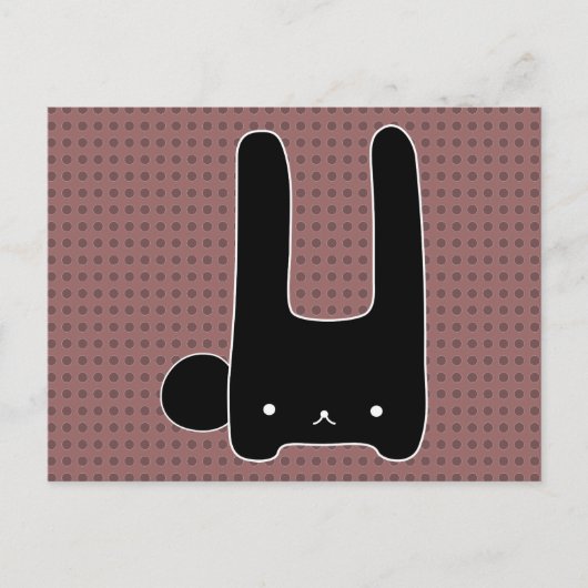 schwarzes Häschen Postkarte (Vorderseite)