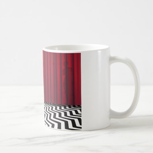 Schwarzes Häuschen-rote Raum-Tasse Kaffeetasse (Rechts)