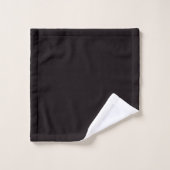 Schwarzes Heißrosa Monogramm Anfangsbuchstabe Mode Badhandtuch Set (Waschlappen)