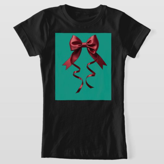 Schwarzes Hemd mit grüner Fliege T-Shirt (Ablage )