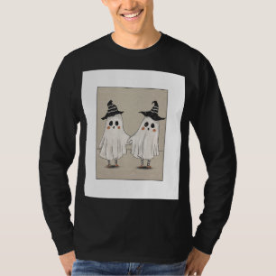 Schwarzes Hemd mit langen Ärmeln im Gen-Z- und Cut T-Shirt