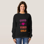 Schwarzes Hemd mit vollen Ärmeln für Frauen Sweatshirt (Vorne ganz)
