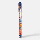 Schwarzes Hengstpferd in Blume im Hintergrund Case-Mate iPhone Hülle (Rückseite / Links)