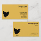 Schwarzes Henne-Symbol - bernsteinfarbiges efc050 Visitenkarte (Vorne/Hinten)
