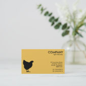 Schwarzes Henne-Symbol - bernsteinfarbiges efc050 Visitenkarte (Stehend Vorderseite)
