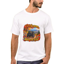 Schwarzes Herbstlaub & Bergpfade T-Shirt