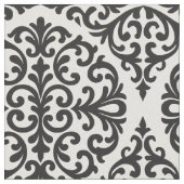 Schwarzes Heritage-Damask Stoff (Nahaufnahme)