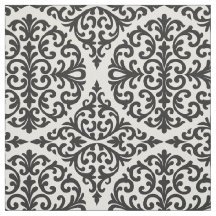 Schwarzes Heritage-Damask