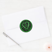 Schwarzes Herz am St Patrick's Day R Sticker (Umschlag)