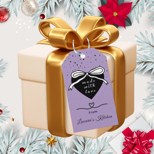 Schwarzes Herz & Bauch aus Liebe Bäckerei Geschenkanhänger