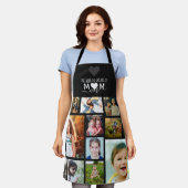 Schwarzes Herz Beste Mama je FotoCollage Schürze (Getragen)