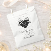 Schwarzes Herz & Bogen Mit Liebe gemacht Bäckerei Geschenktütchen (Ausgeschnitten)