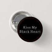 Schwarzes Herz Button (Vorne & Hinten)