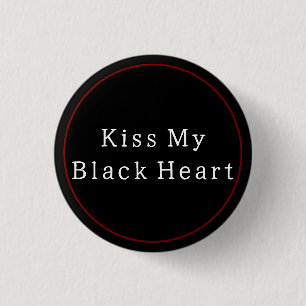 Schwarzes Herz Button
