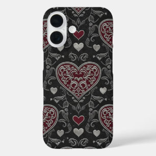 Schwarzes Herz iPhone 16 Hülle