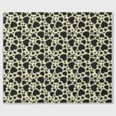 Schwarzes Herz-Cluster-Muster Geschenkpapier (Flach)
