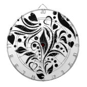 Schwarzes Herz Dartscheibe (vorne)