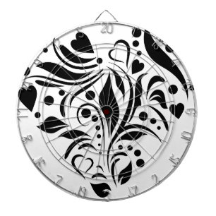 Schwarzes Herz Dartscheibe