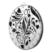 Schwarzes Herz Dartscheibe (Vorderseite rechts)