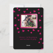 Schwarzes Herz Elegantes Foto Feiertagskarte (Rückseite)