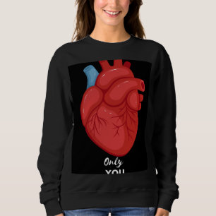 Schwarzes Herz Grafik T-Shirt   Ästhetisches T-Shi Sweatshirt