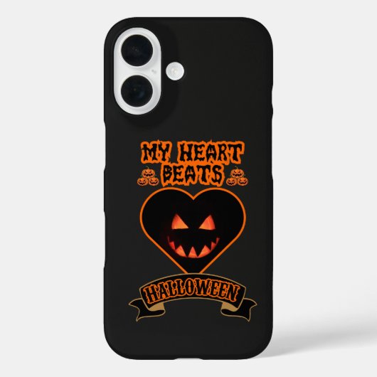 Schwarzes Herz Halloween Evil Pumpkin Face Spooky  Case-Mate iPhone Hülle (Rückseite)