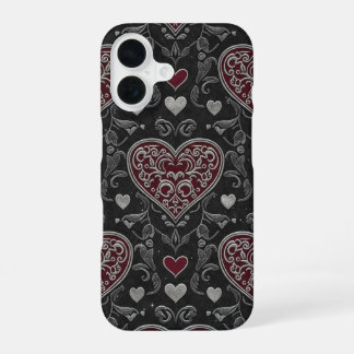 Schwarzes Herz iPhone 16 Hülle
