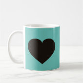 Schwarzes Herz Kaffeetasse (Links)