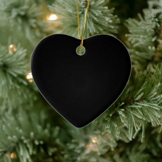 Schwarzes Herz Keramik Ornament (Baum)