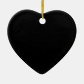 Schwarzes Herz Keramik Ornament (Vorne)