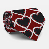 Schwarzes Herz Krawatte (Gerollt)